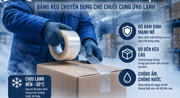 Băng keo dùng cho kho lạnh/thủy sản